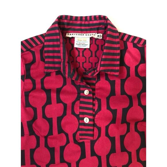 Gretchen Scott Pink Black Women’s Top Geometric Print Size M - Picture 9 of 9